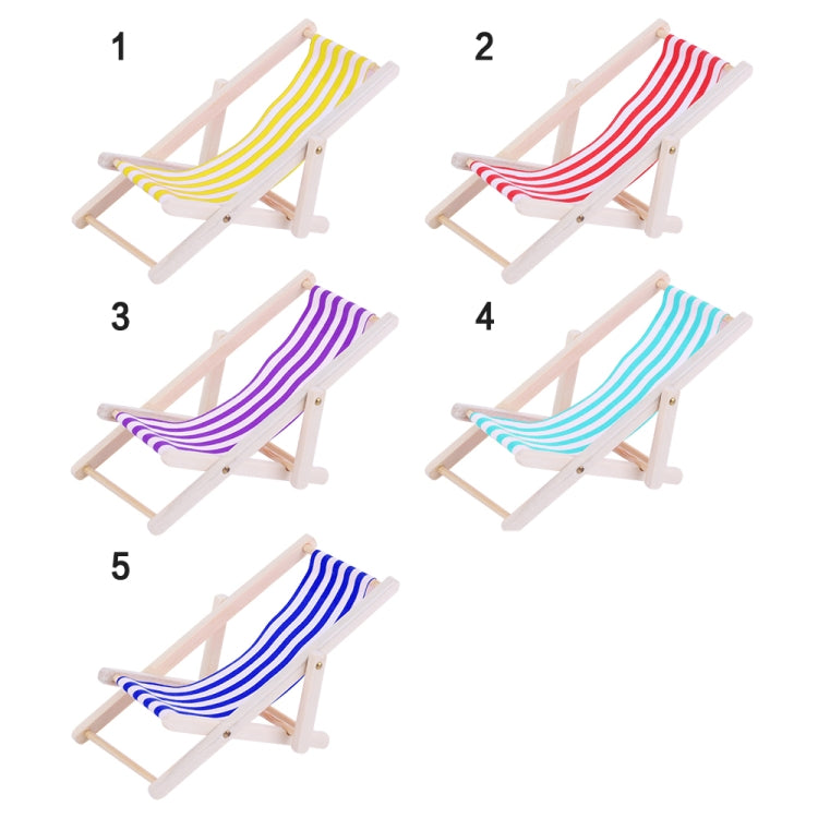 2 PCS 1:12 Beach Lounge Chair Simulation Model Outdoor Beach Scene Shooting Props Can Be Folded