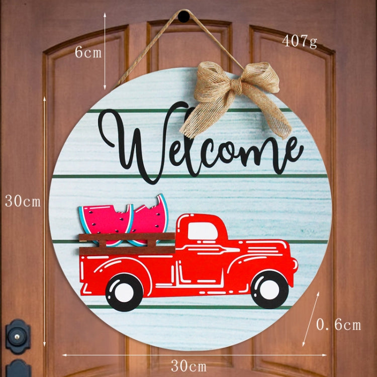 Wooden Door Hanging Festive Greeting Card Christmas Decorations