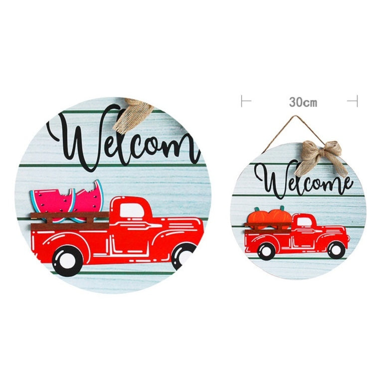 Wooden Door Hanging Festive Greeting Card Christmas Decorations