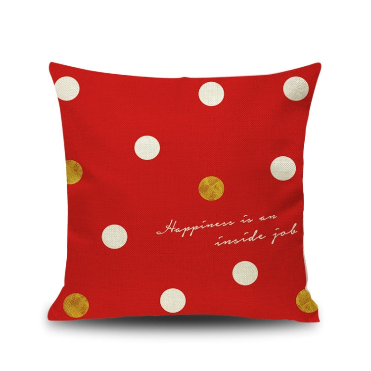 2 PCS Love Couple Valentine Day Gift Linen Pillowcase Car Sofa Cushion, Without Pillow Core, Size: 45x45cm
