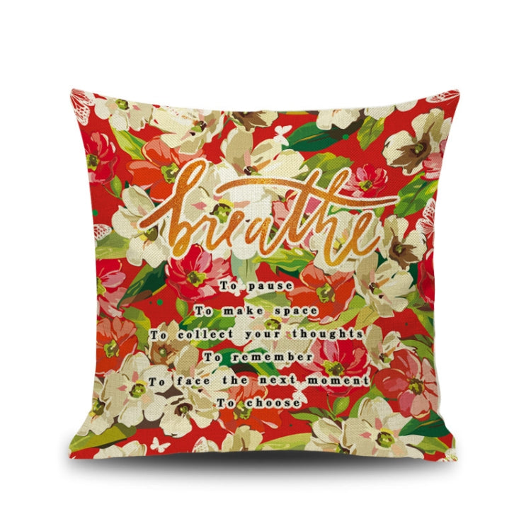 2 PCS Love Couple Valentine Day Gift Linen Pillowcase Car Sofa Cushion, Without Pillow Core, Size: 45x45cm