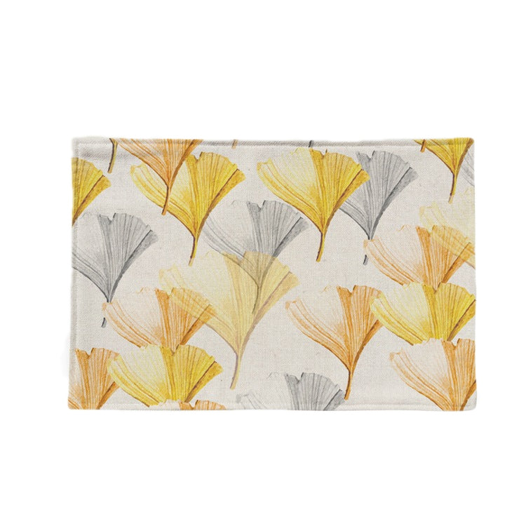 Cotton & Linen Plant Pattern Western Table Mat Coffee Table Insulation Coaster, Specification: Single Side