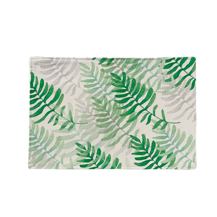 Cotton & Linen Plant Pattern Western Table Mat Coffee Table Insulation Coaster, Specification: Single Side