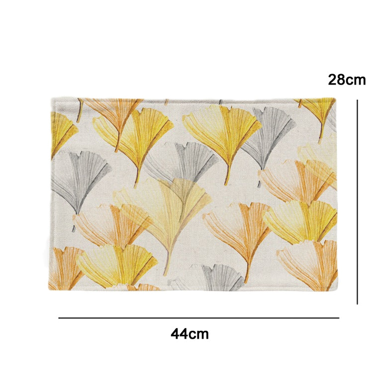 Cotton & Linen Plant Pattern Western Table Mat Coffee Table Insulation Coaster, Specification: Single Side