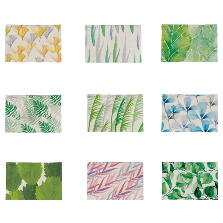 Cotton & Linen Plant Pattern Western Table Mat Coffee Table Insulation Coaster, Specification: Double Layer Thickening