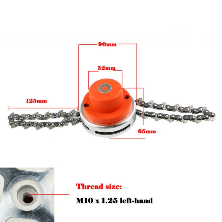 Universal  Lawn Mower Chain Grass Trimmer Head For Garden Trimmer Grass Cutter Spare Parts, Specification: Red With Padded