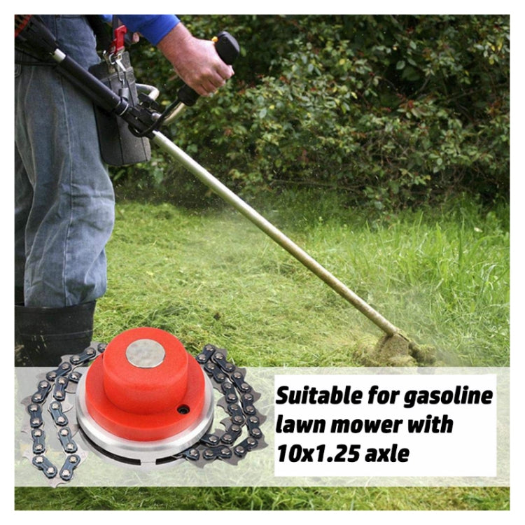Universal  Lawn Mower Chain Grass Trimmer Head For Garden Trimmer Grass Cutter Spare Parts, Specification: Red With Padded