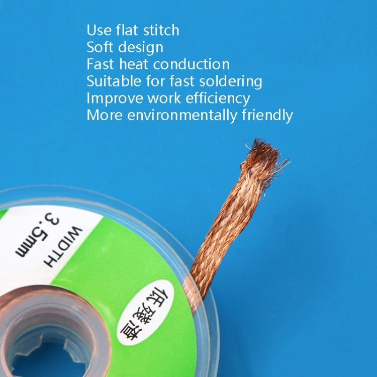 4 PCS Silk Wire Deficiency Tin With Low Residue Strip BGA To Remove Tin Welding Strip Electronic Maintenance Welding Material, Model: CP-2515 2.5mm x 1.5m