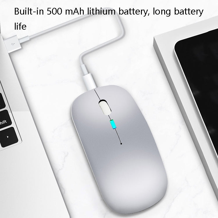 Y20 4 Keys Colorful Glow Charging Mute Mouse Notebook Game Wireless Mouse, Colour: 2.4G + Bluetooth (Gold)