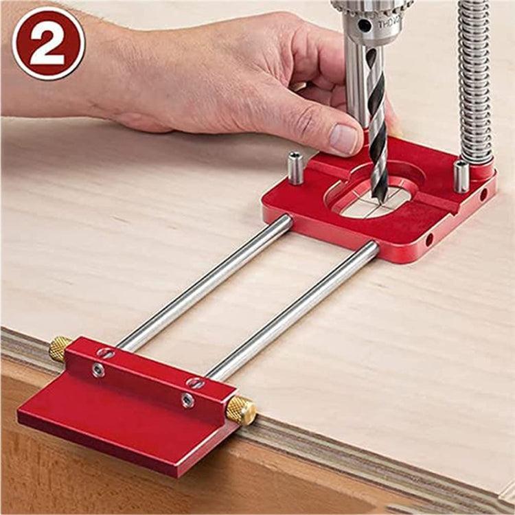 Accurate Positioning Belt Drilling Wood Drill Woodworking Locator Accessories Tool,Style: Plastic (Red)