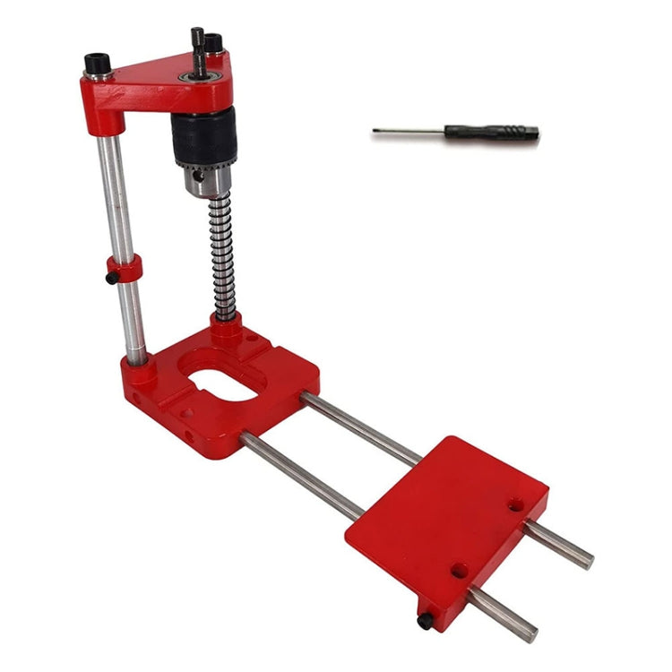 Accurate Positioning Belt Drilling Wood Drill Woodworking Locator Accessories Tool,Style: Metal  (Red)