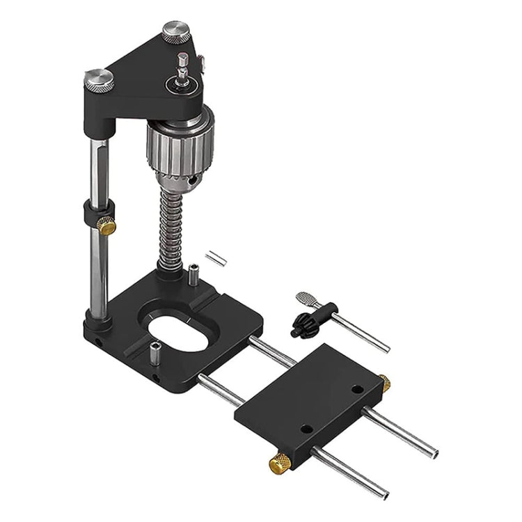 Accurate Positioning Belt Drilling Wood Drill Woodworking Locator Accessories Tool,Style: Metal (Black)