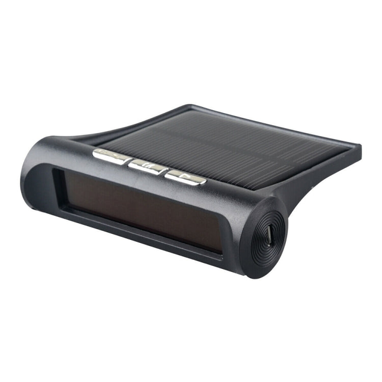 T1 Vehicle-mounted Solar Wireless Tire Pressure Monitoring System General-purpose Vehicle Tire Pressure Thermometer(Black)