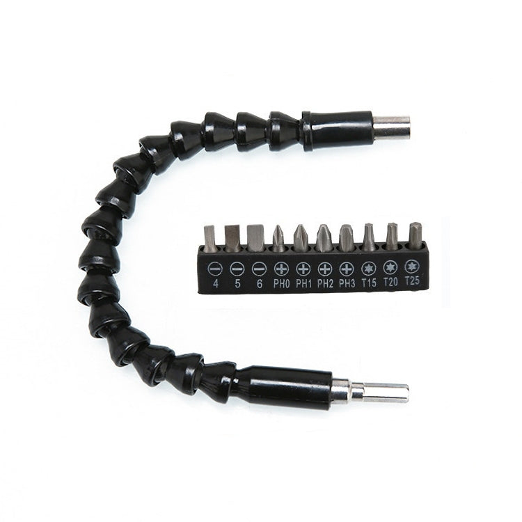 2 Sets Electric Drill Universal Coupling Sleeve Bit Set Multifunctional Flexible Shaft Electric Drill Accessory Set, Style: 11 PCS / Set