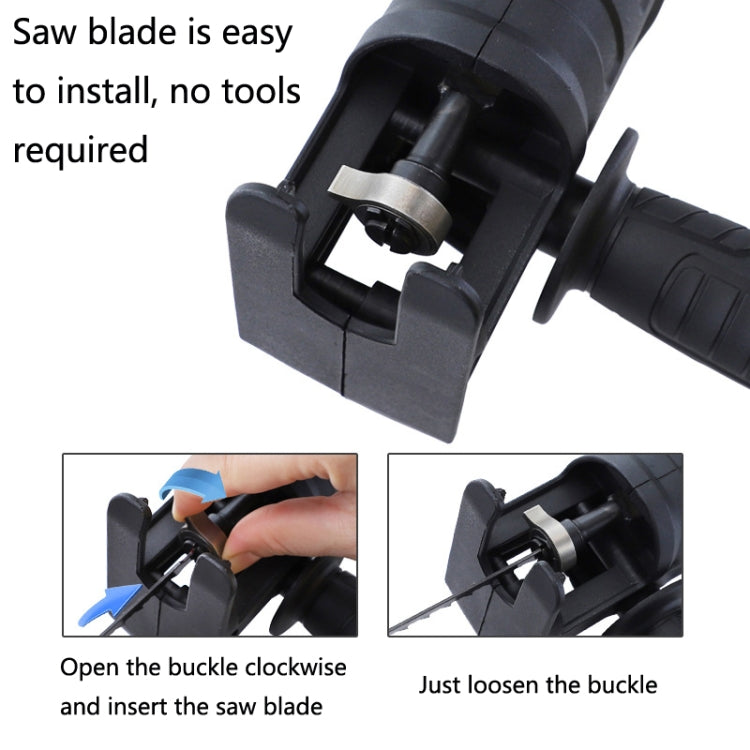 Electric Drill Conversion Electric Saw Head Hold Electric Drill Multifunction Conversion Reciprocating Saw Wood Electric Saw Tool Accessories(Black)