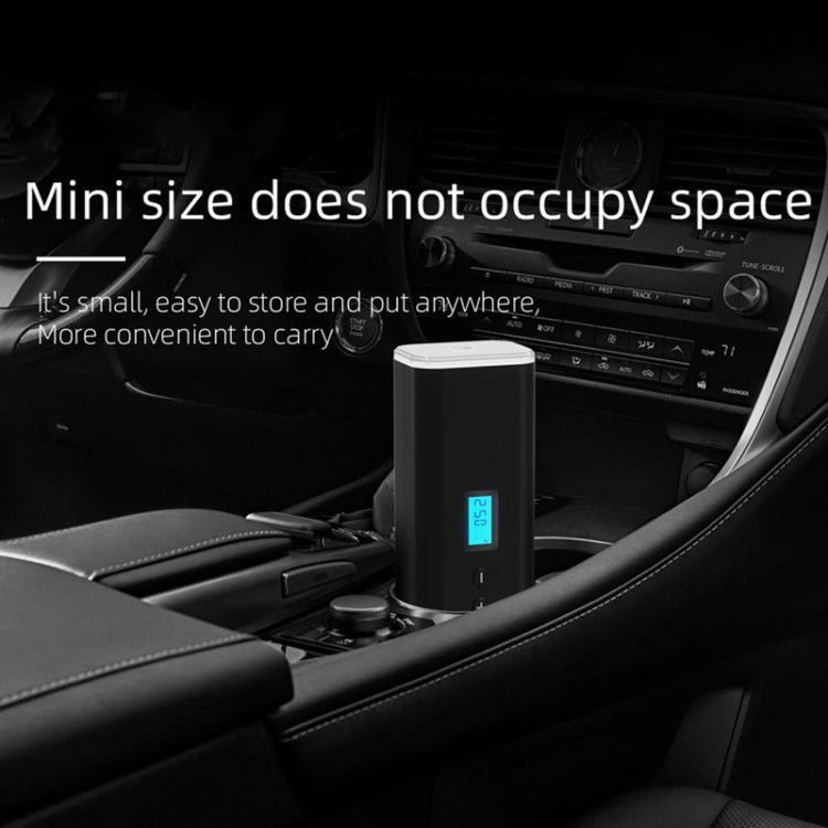 H68 Handheld Mini Wireless Smart Car Inflator Pump Portable Multifunctional Tire Air Pump(Black)