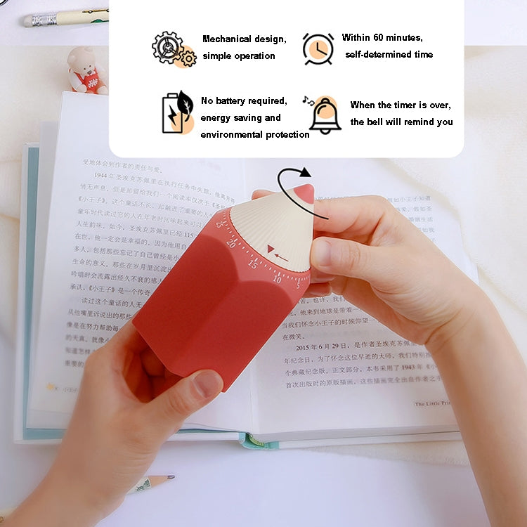 Pencil Shape Time Manager Kitchen Countdown Timer Student Mechanical Timer