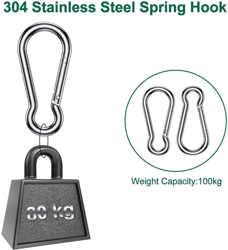 24 in 1 304 Stainless Steel Fixed Shade Sail Accessories Diamond Buckle Flower Basket Spring Buckle, Spec: M6 Set (Yellow)