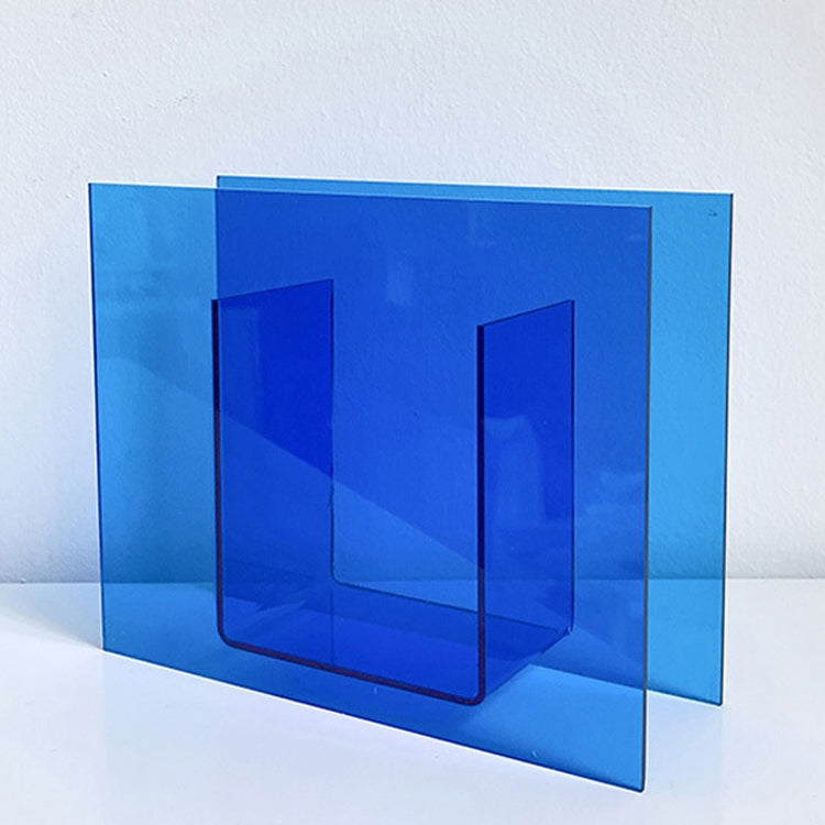 Blue Square Acrylic Ornament Studio Background Ornament Photo Props