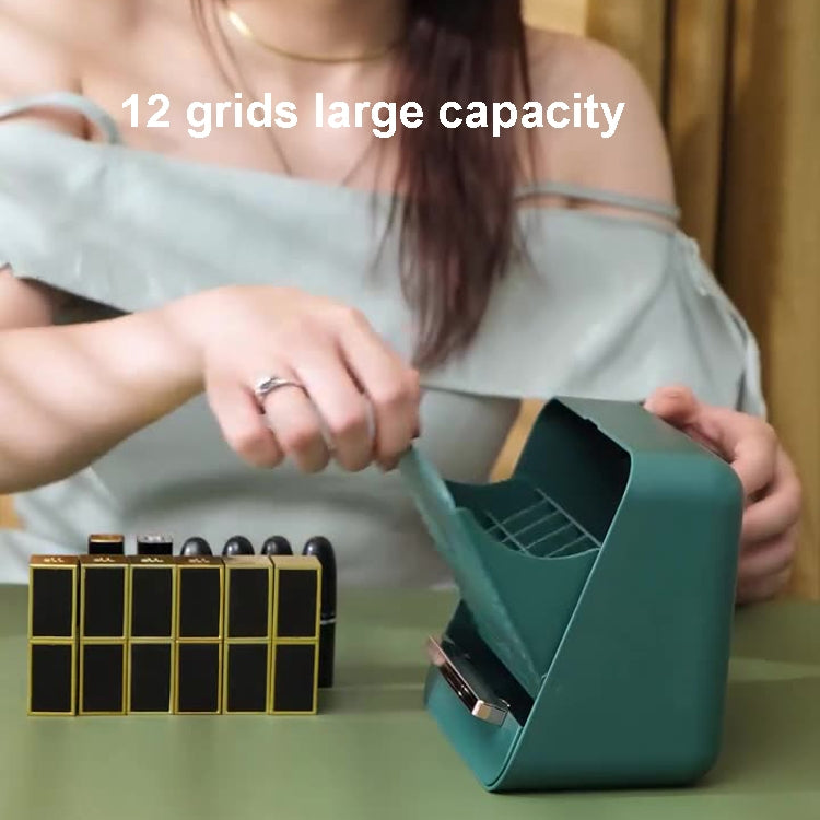 Vertical Desktop Lipstick Storage Box Large-Capacity Compartmentalized Cosmetic Storage Box With Lid