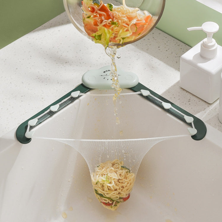 Cloud Drain Rack Disposable Kitchen Waste Filter For Leftovers By The Sink With 50 PCS Net Bag