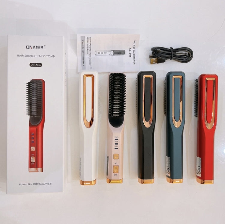 2 In 1 Curling And Straightening Dual-Use Mini Multi-Function Hair Straightener, Colour : Red