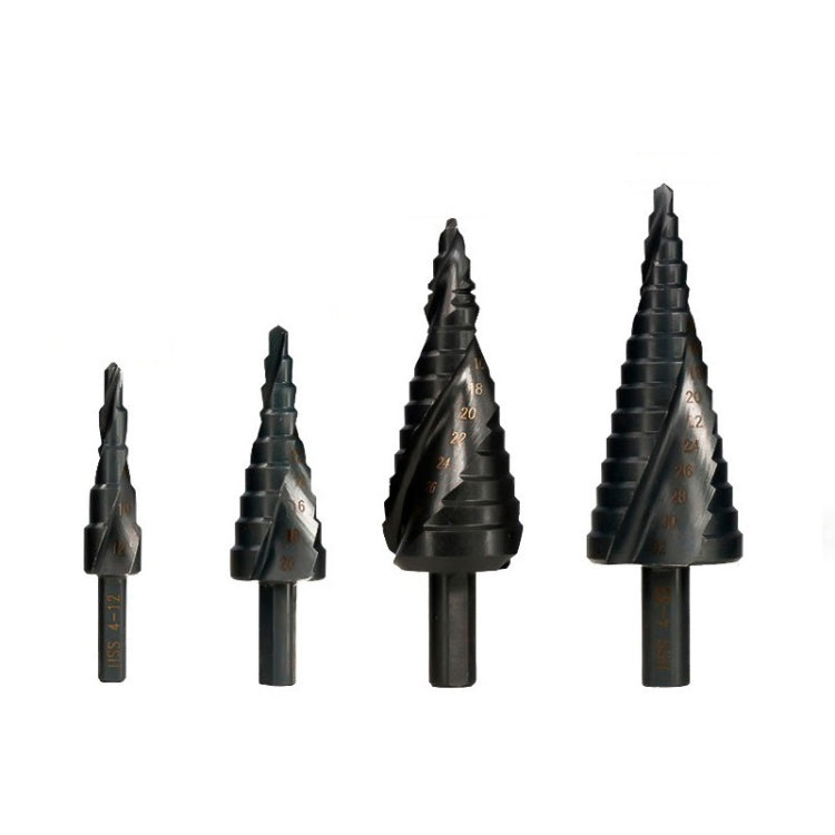 4-20mm Triangular Shank Spiral Flute Step Drill Bit