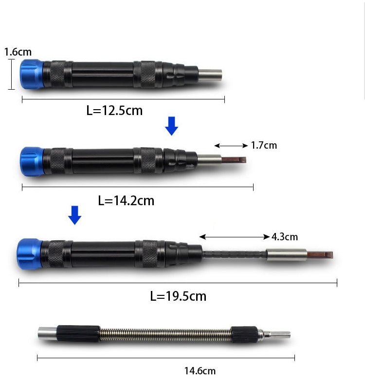 60 In 1 Screwdriver Set Combination Upgraded Mobile Phone Computer Repair Disassembly Tool( Black)