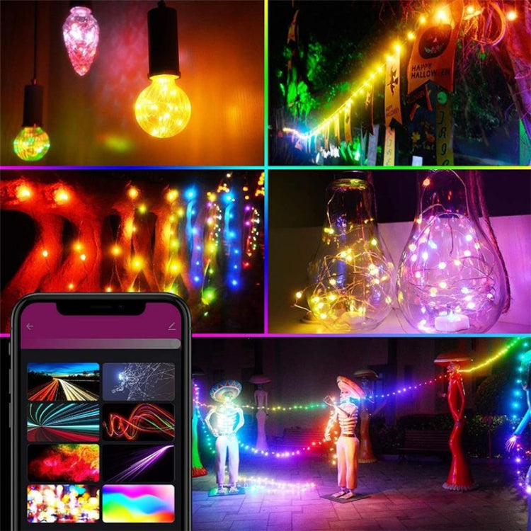 USB 5V Music Infrared Remote Control Magic Color Copper Line String Lights, Length: 5m