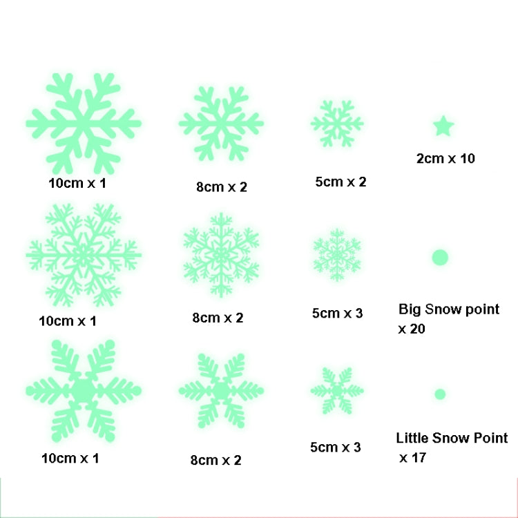 1set Christmas Luminous Fluorescent Snowflake Decoration Sticker,Style: BQ028 Static Electricity