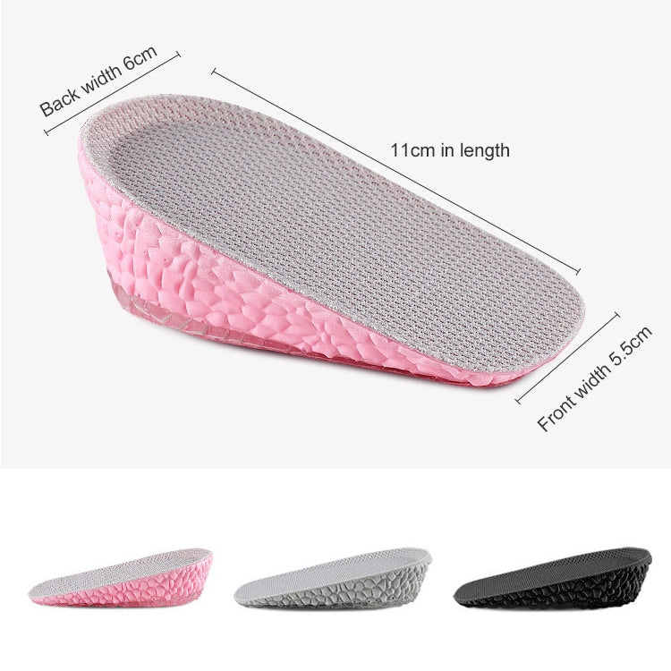 2 Pairs Self-Adhesive Inner Heightening Half Pad Sweat-Absorbent Breathable Shock-Absorbing Heel Casual Sports Insole, Size: 2.5cm