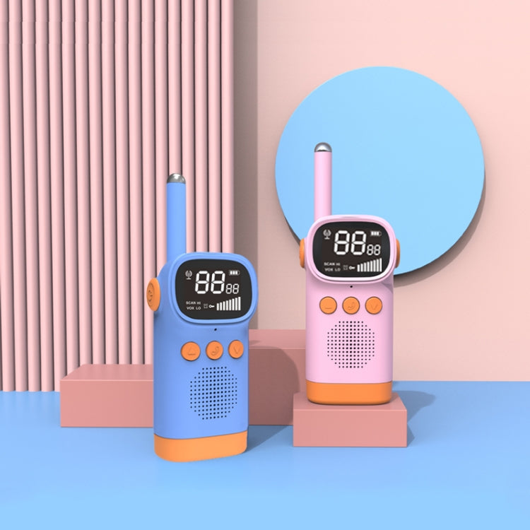 D20 Walkie-Talkie Children Toy Mini Wireless Call Interactive Toy, Colour: Blue + Pink