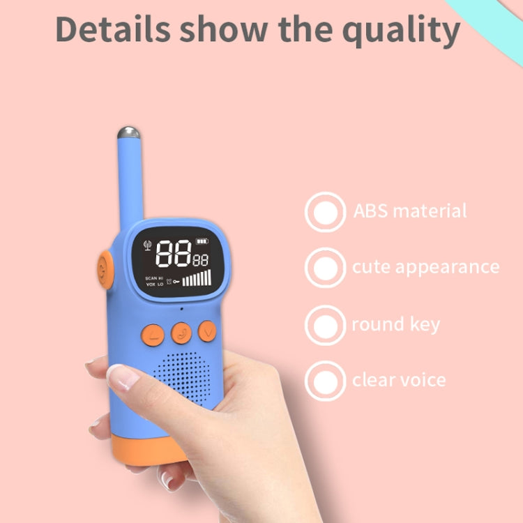 D20 Walkie-Talkie Children Toy Mini Wireless Call Interactive Toy, Colour: Blue + Pink