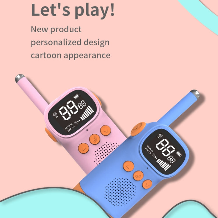 D20 Walkie-Talkie Children Toy Mini Wireless Call Interactive Toy, Colour: Blue + Pink