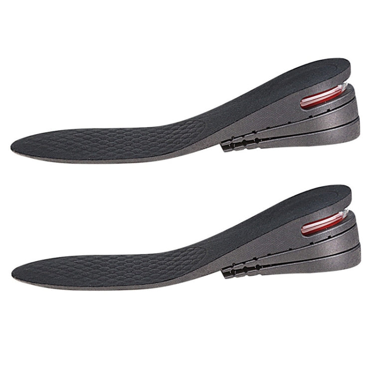 2 Pairs 032 Adjust Inner Height Insole Free Size Cutable Insole, Colour: Black 3 Layers (about 5.5cm)