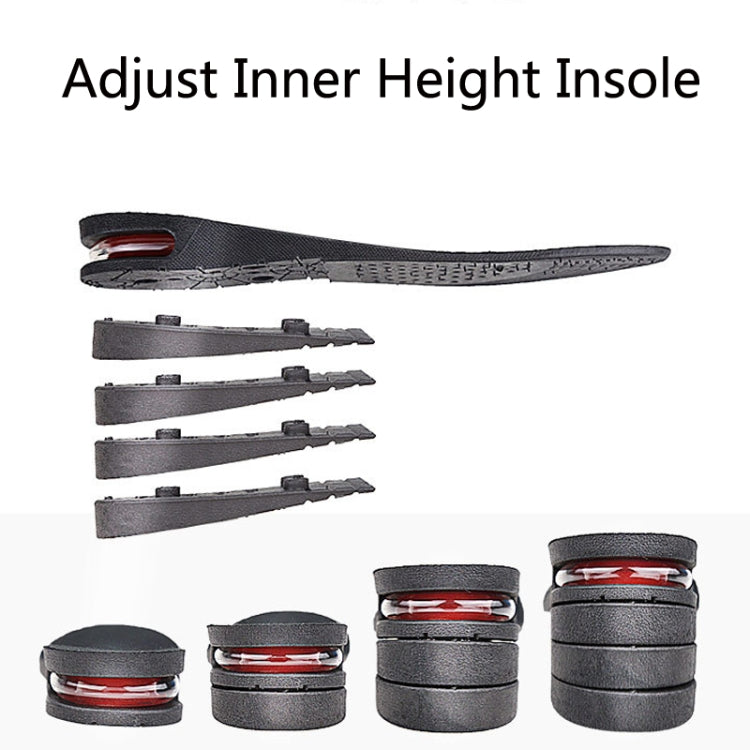 2 Pairs 032 Adjust Inner Height Insole Free Size Cutable Insole, Colour: Black 3 Layers (about 5.5cm)