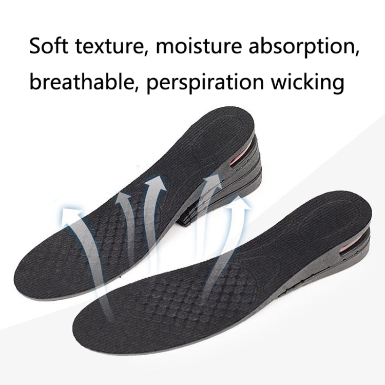 2 Pairs 032 Adjust Inner Height Insole Free Size Cutable Insole, Colour: Black 3 Layers (about 5.5cm)