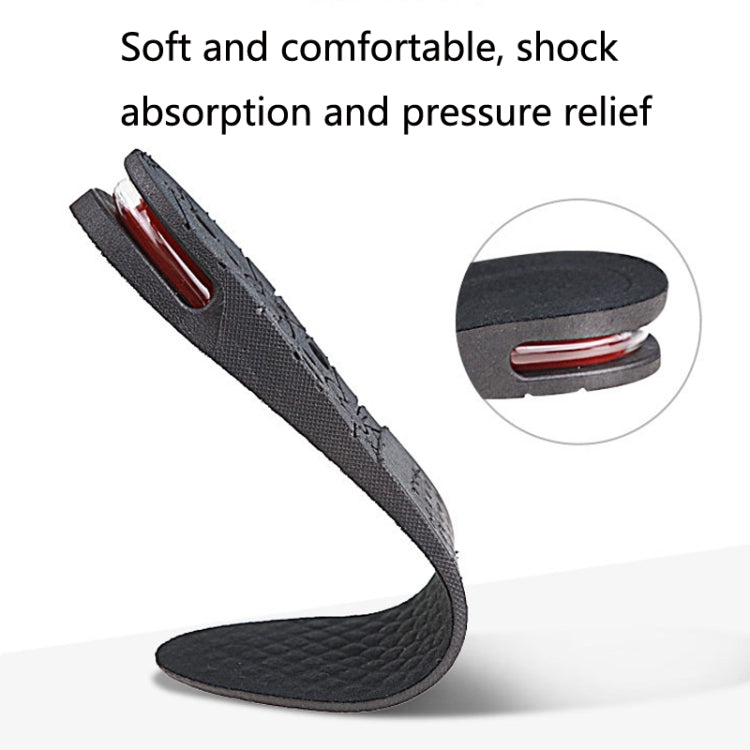 2 Pairs 032 Adjust Inner Height Insole Free Size Cutable Insole, Colour: Black 3 Layers (about 5.5cm)