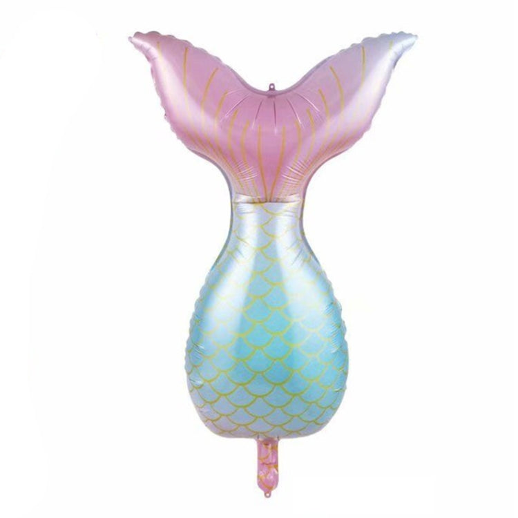 5 PCS Cartoon Mermaid Tail Aluminum Film Balloon Aquarium Decoration Balloon Mall Dress Up Balloon