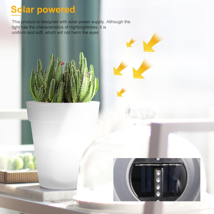 LED Solar Flower Pot Light Garden Light Luminous Flower Pot Light Lawn Light Christmas Decoration Light(White Light)