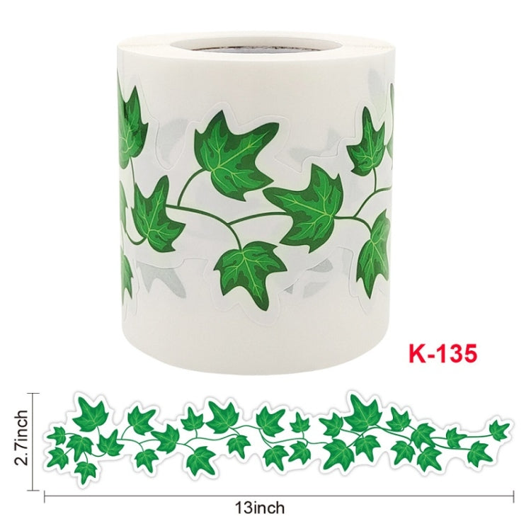 2 PCS Classroom Bulletin Board Border Decoration Sticker Wall Refrigerator Leaf Decoration Sticker, Size: 13x2.7inch(K-135)