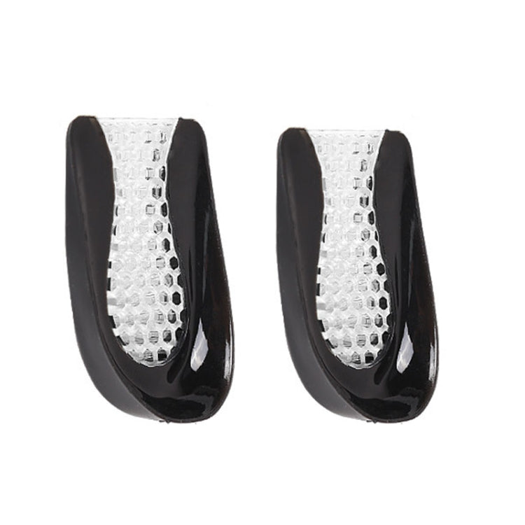 3 Pairs Honeycomb Heel Pad Plantar Fascia Pad Soft Sports Shock Absorption Insole(Black)