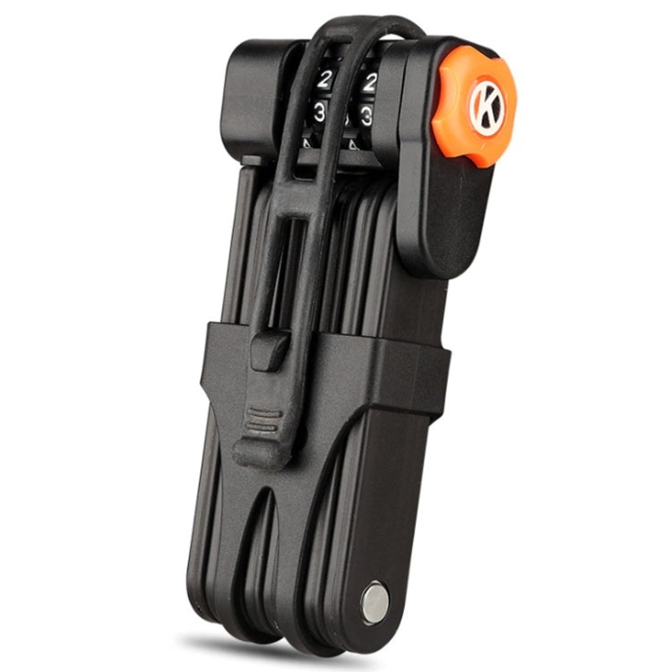 BG-0510 Bicycle Anti-Theft Folding Lock Bicycle Mountain Bike Four-Digit Password Portable Joint Lock(Black)