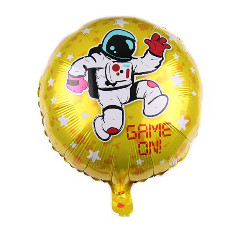 10 PCS Space Aluminum Film Balloon Children Decorate Birthday Party Decoration Balloons,Style: Golden Space Man