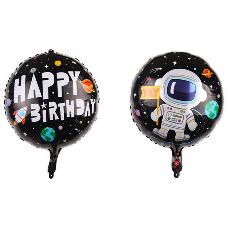 10 PCS Space Aluminum Film Balloon Children Decorate Birthday Party Decoration Balloons,Style: Double-sided Space Man