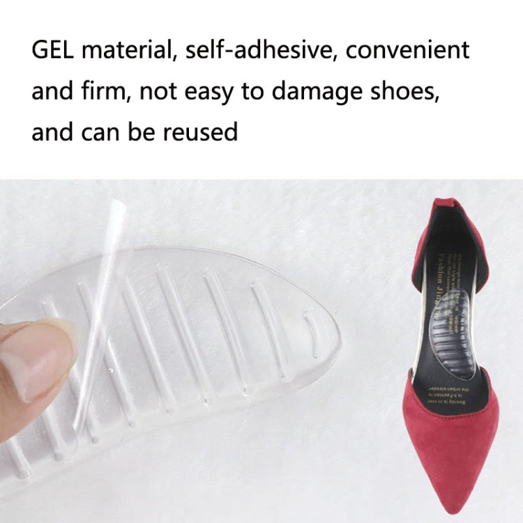 5 Pairs Striped Arch Support Pads Flat Feet Non-Slip Insoles Massage Foot Pads(Transparent)