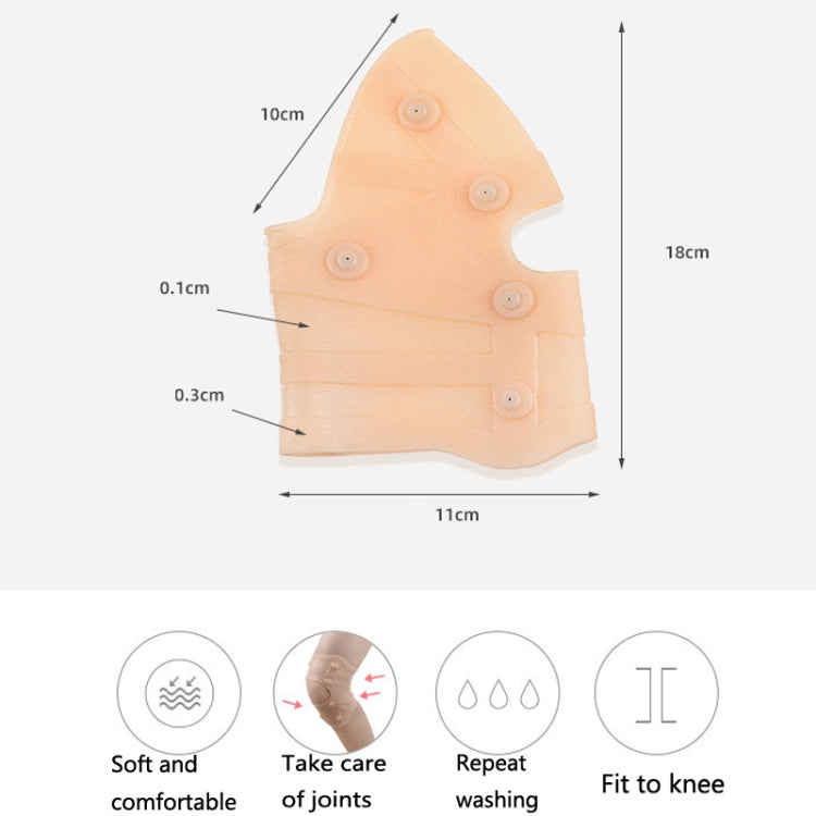 2 PCS Outdoor Cycling Sports Non-Slip Knee Pads Joint SEBS Magnetic Care Protector(Skin Color)