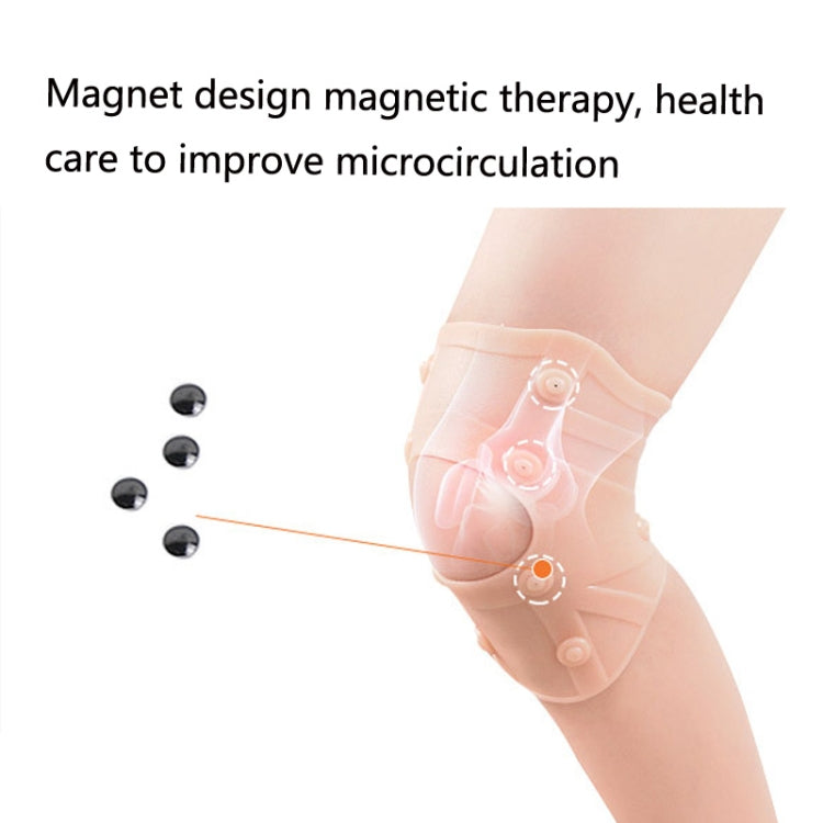 2 PCS Outdoor Cycling Sports Non-Slip Knee Pads Joint SEBS Magnetic Care Protector(Skin Color)