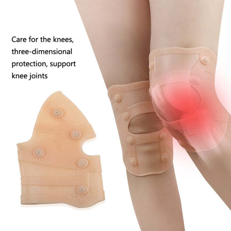 2 PCS Outdoor Cycling Sports Non-Slip Knee Pads Joint SEBS Magnetic Care Protector(Skin Color)