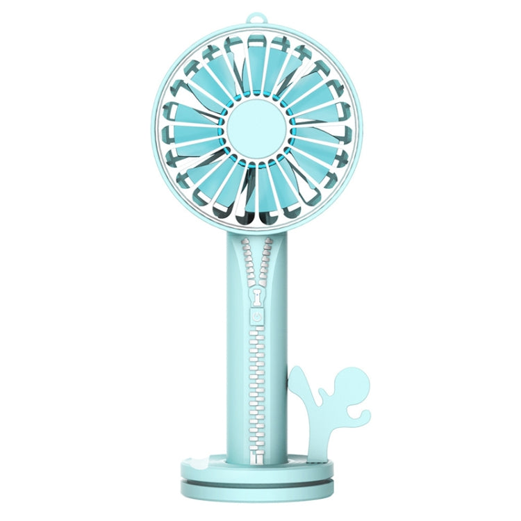 Zipper Fan USB Mini Handheld Fan Portable with Stand Base